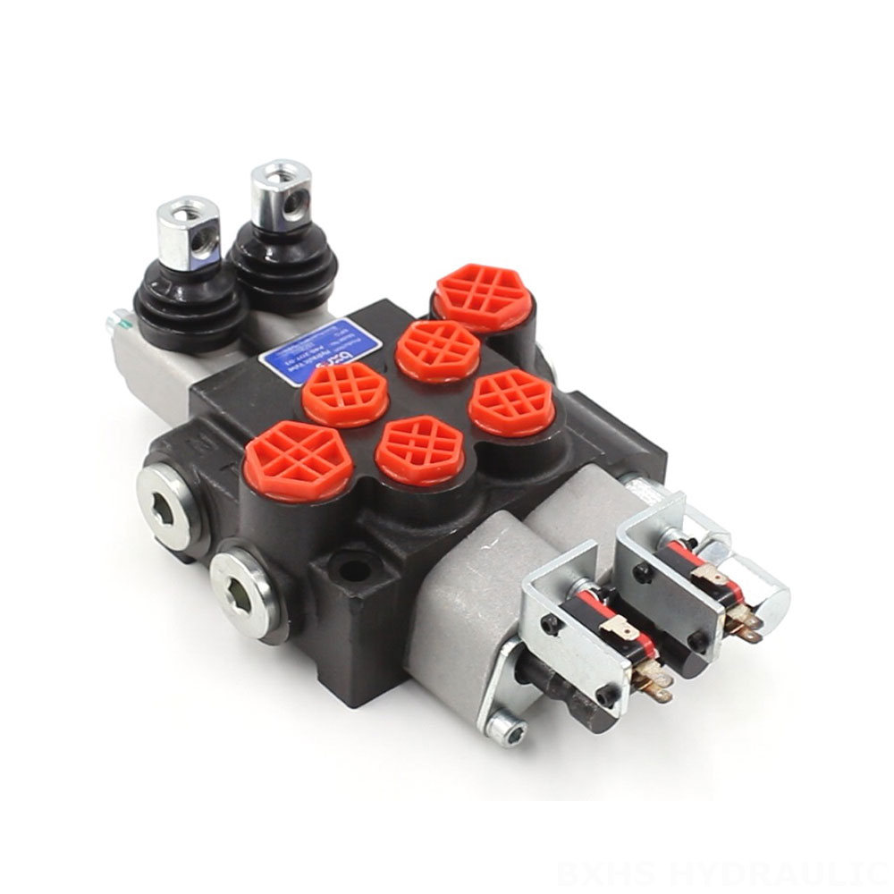 P40 Micro Switch 手動 2スプール モノブロック方向弁 image